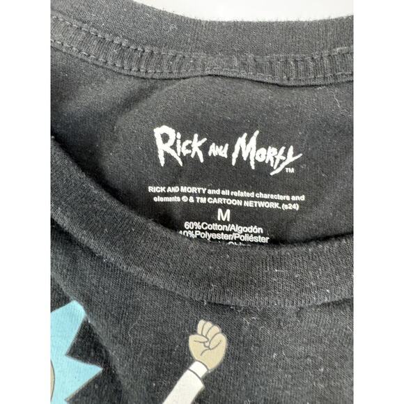 Rick and Morty Wubba Lubba Dub-Dub Dimension 137 Tee Shirt Black Size Medium - Picture 5 of 5